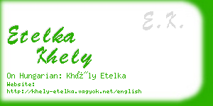 etelka khely business card